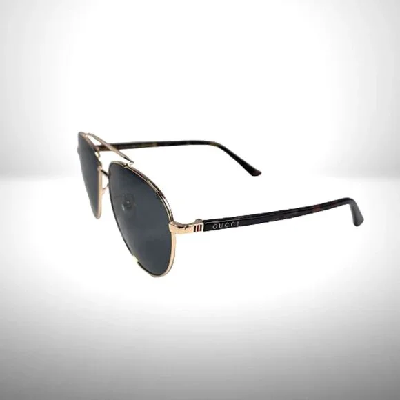 Gucci GG0043SA Aviator Sunglasses – Gold Frame / Gray Gradient Lenses - NEW - Picture 3 of 9